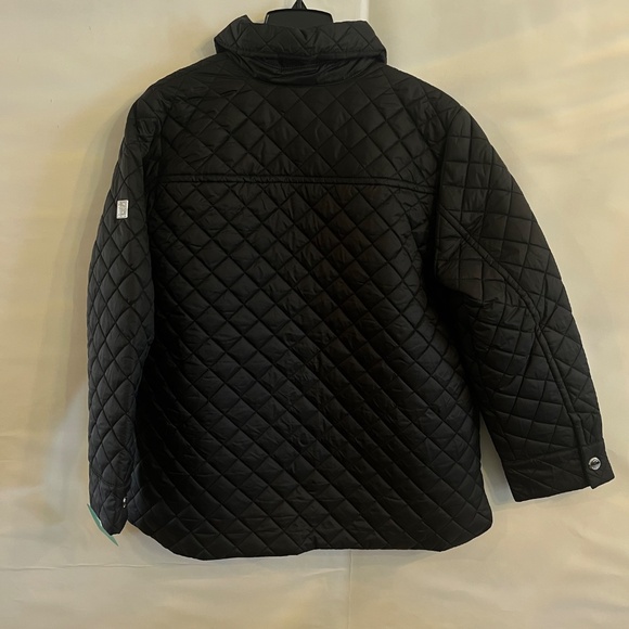 NWT Anne Klein Women's Ladies' Mid Weight Quilted Button Up Jacket, Black XL - Picture 3 of 15